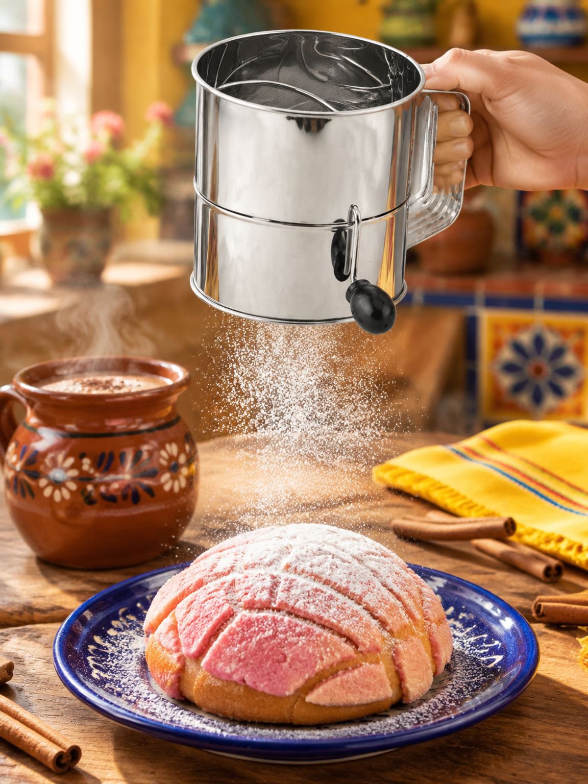 Colador resistente de acero inoxidable para repostería