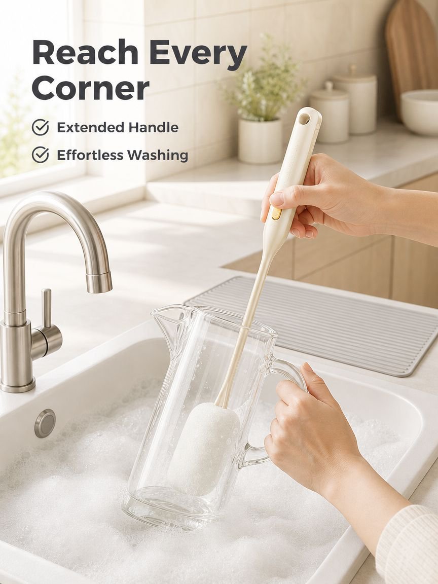 Double-Headed No-Dead-Angle Cup Cleaning Brush