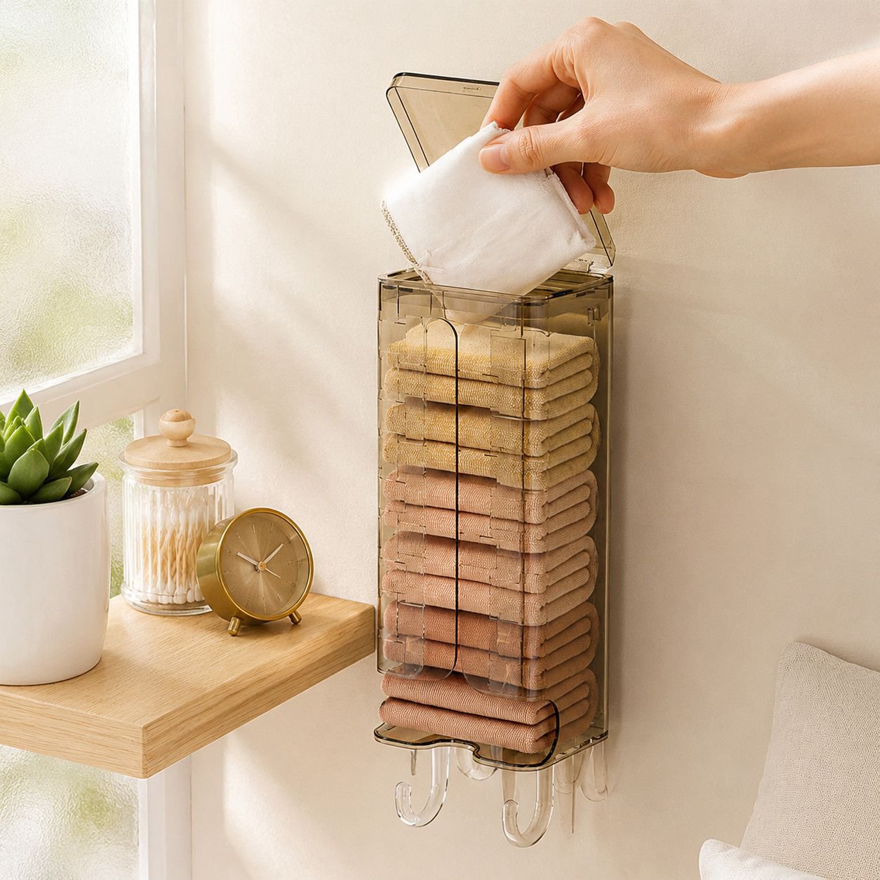 Thickened wall-mounted underwear storage box for household use