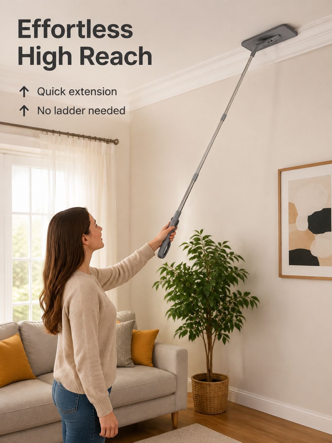 Extendable and extended gap duster