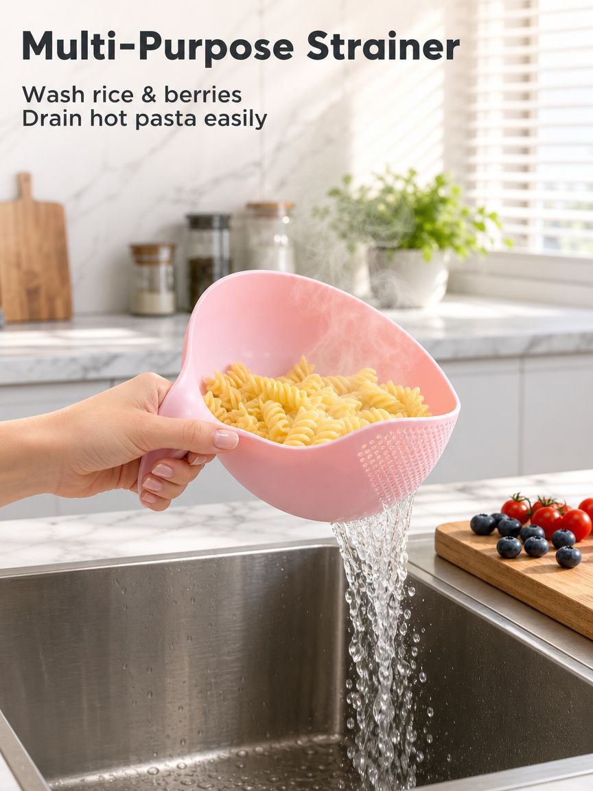Rice washing basket