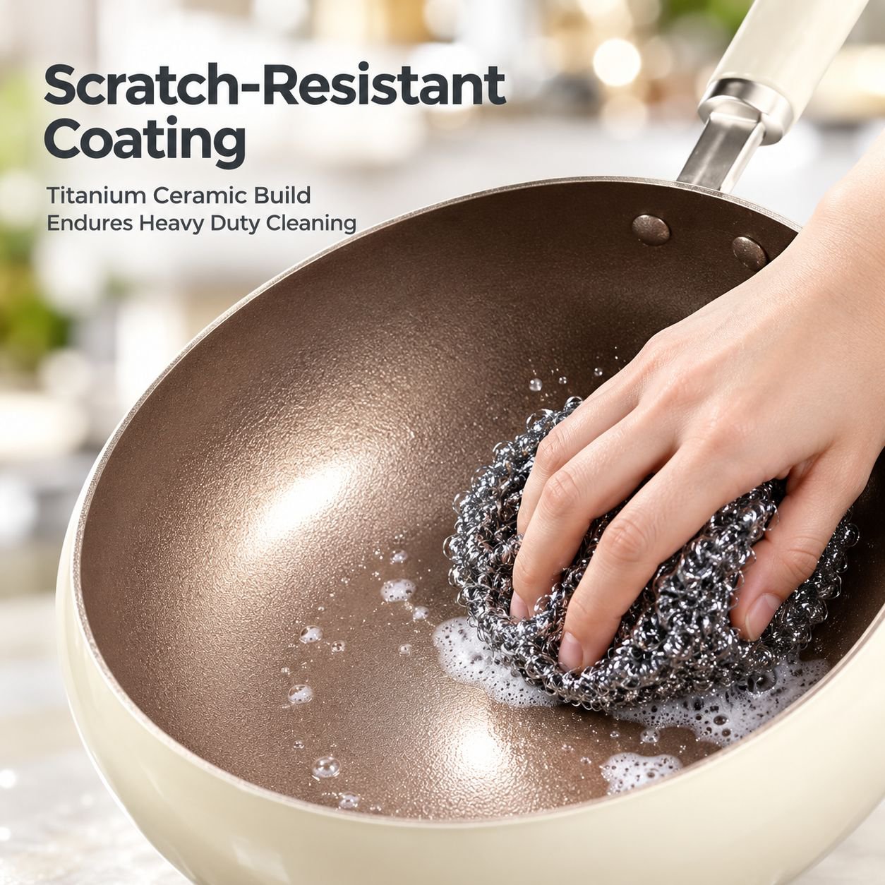 White Titanium Ceramic Thickened Stew Pot