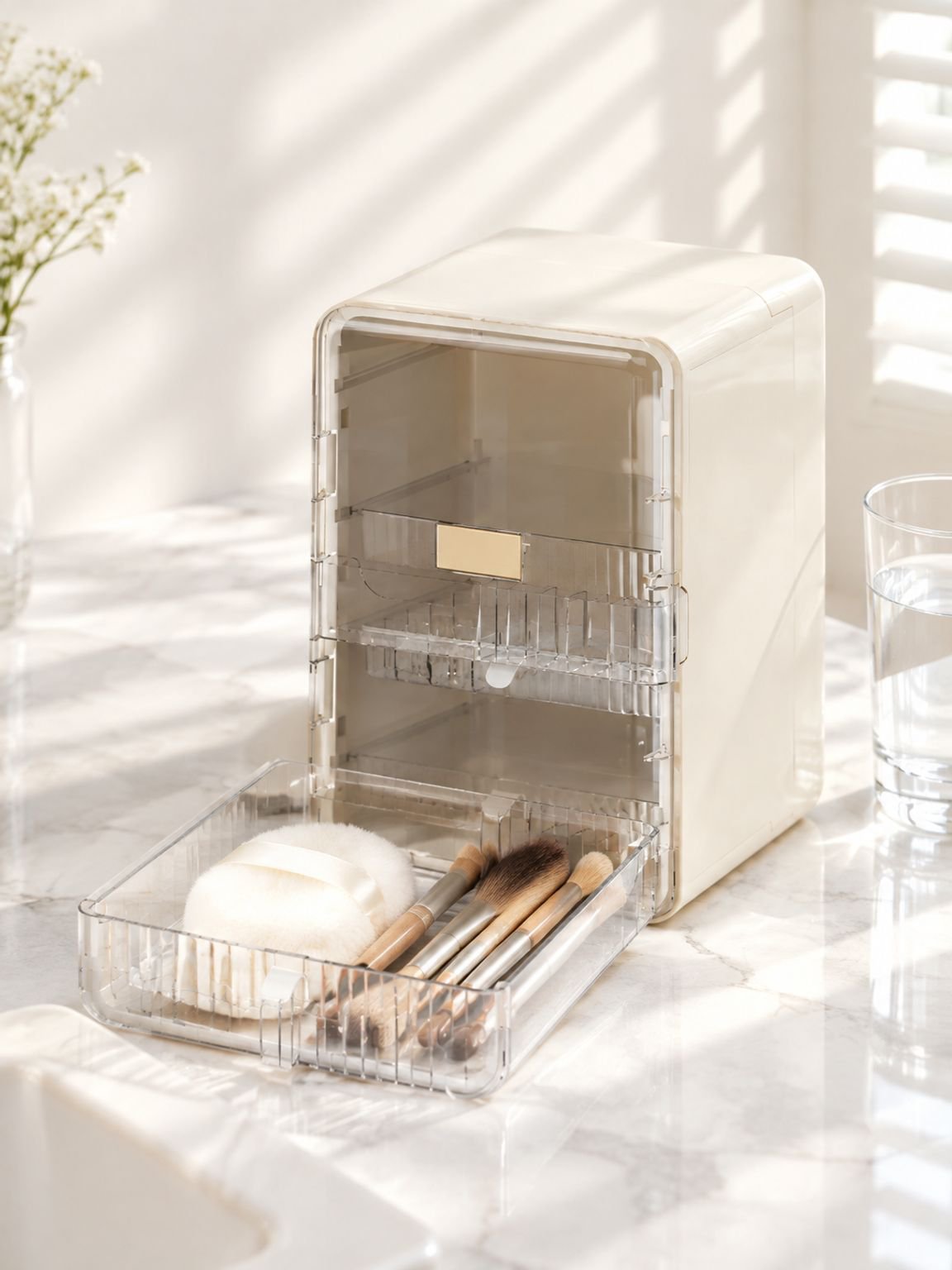 Elegante Make-up-Aufbewahrung in modernem Design