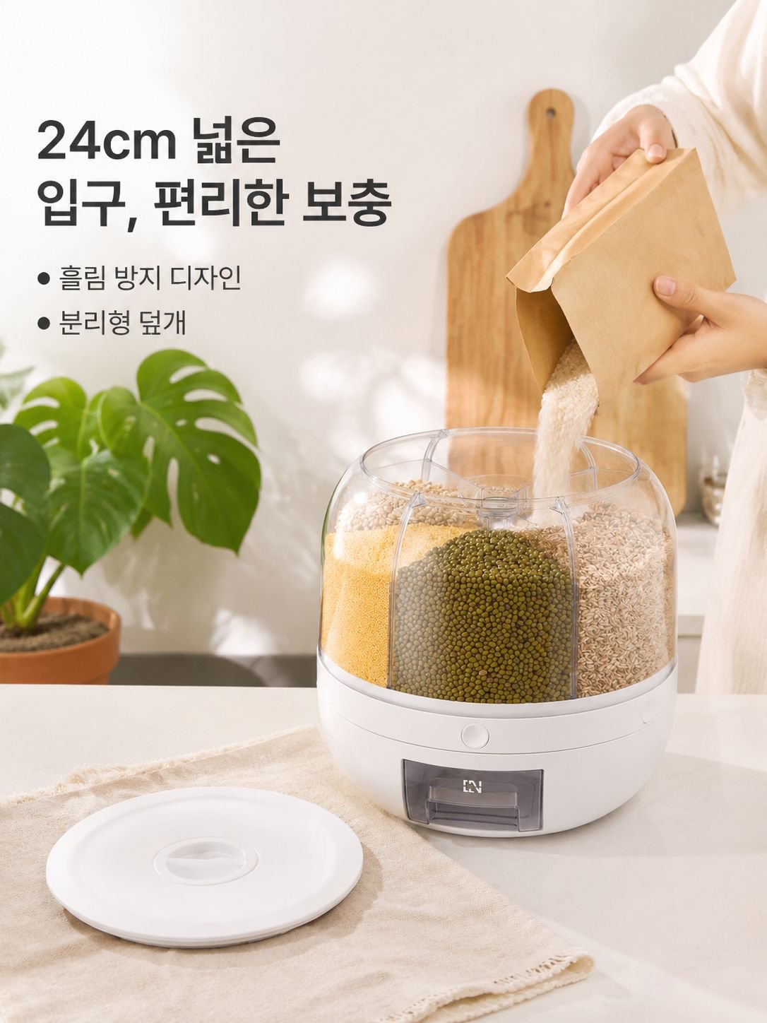 회전 잡곡통