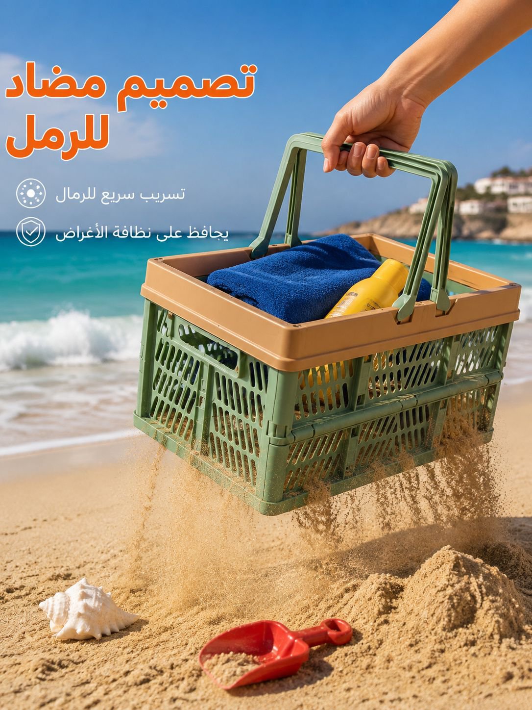 سلة التخزين الأمريكية القابلة للطي المتعددة الوظائف للنزهة