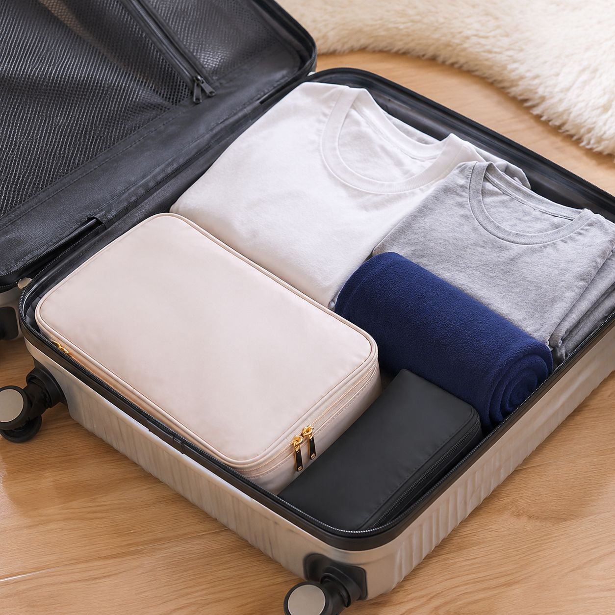 Drawer-Style 4-in-1 Underwear & Sock Divider Storage Bag
