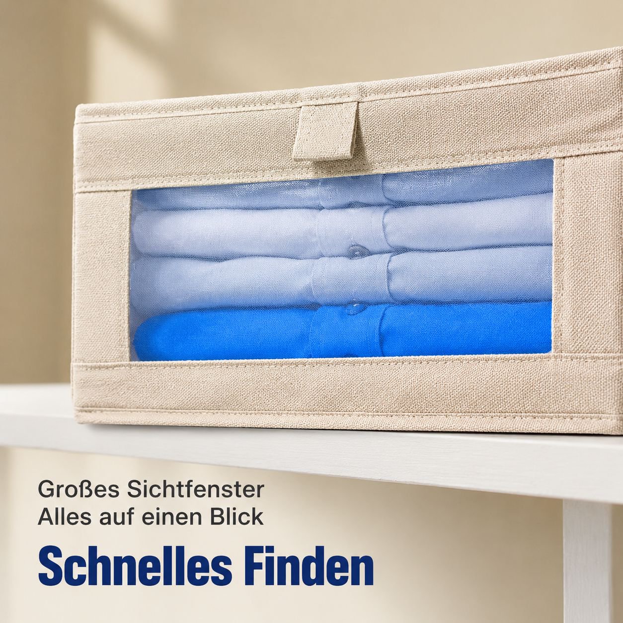 Faltbare Aufbewahrungsbox aus Baumwolle und Leinen