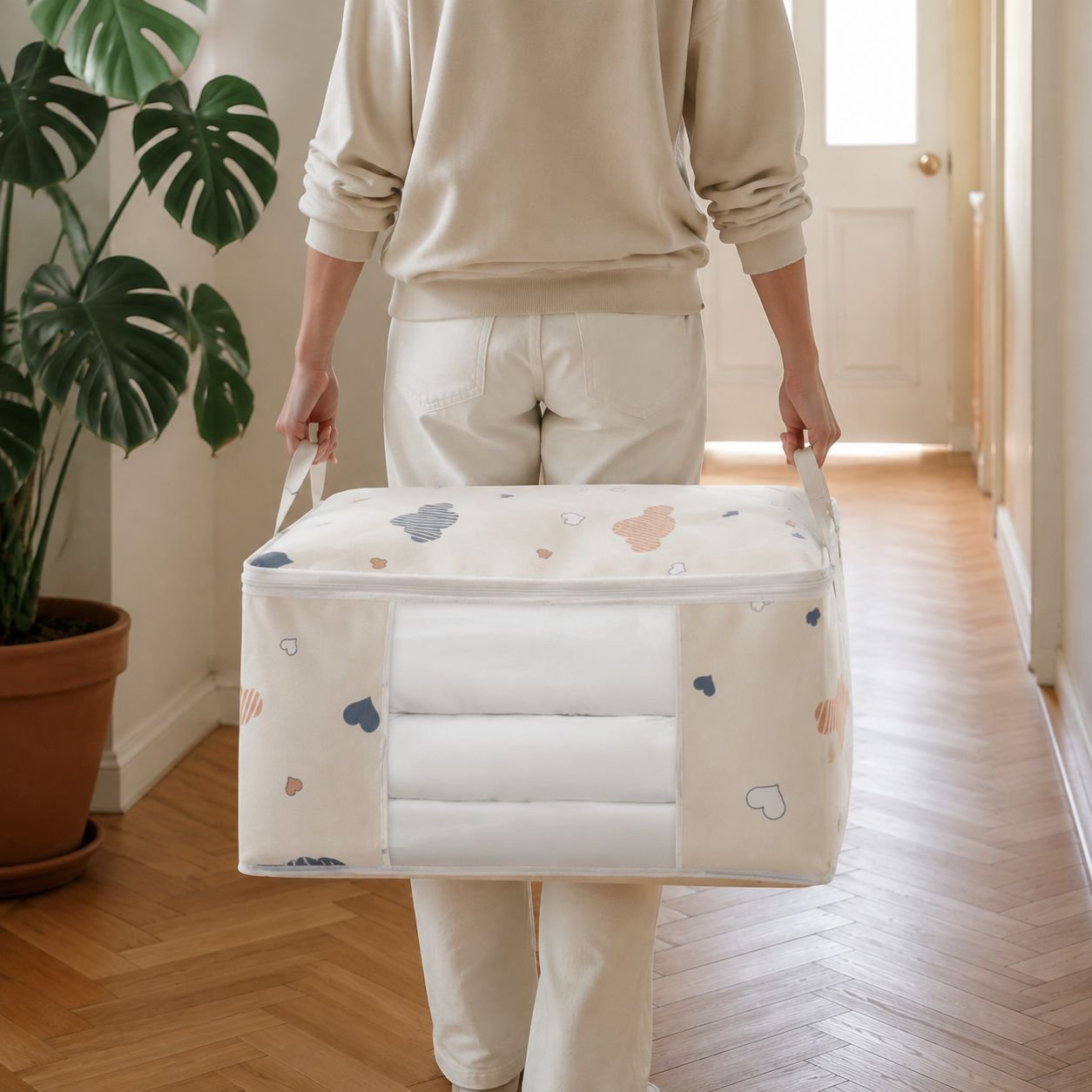 Multi-functional Foldable Storage Bag Home Clothes Organizer Dustproof Portable Storage Box