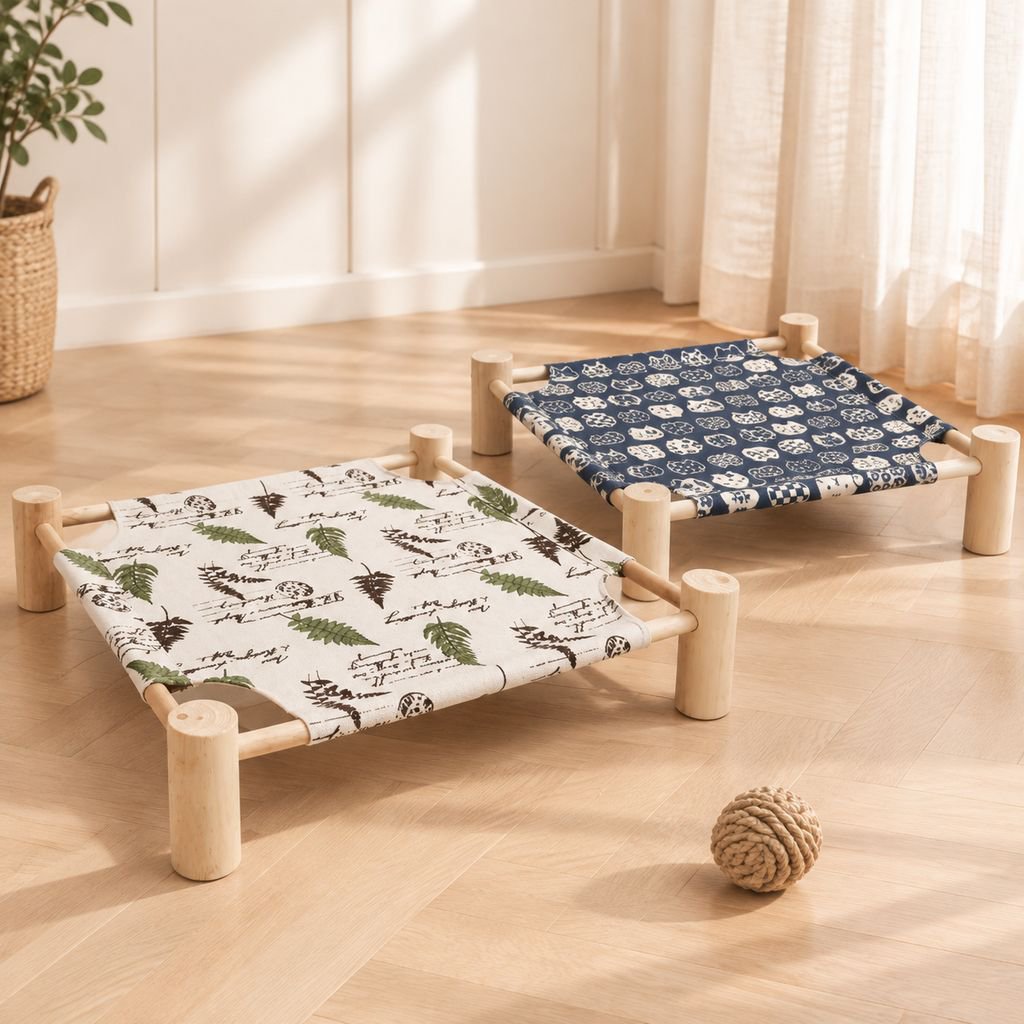 Cama ventilada para mascotas para descansar en días calurosos