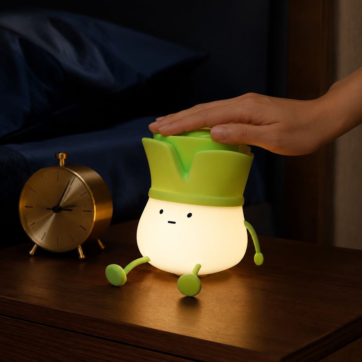 Green Onion Shape Decompression Night Light Bedroom Desktop Decoration