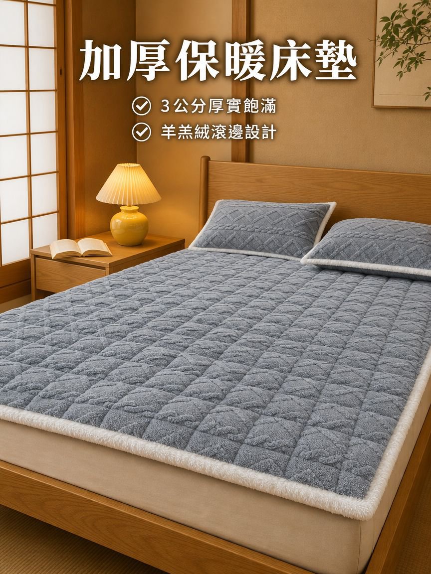加絨保暖床墊