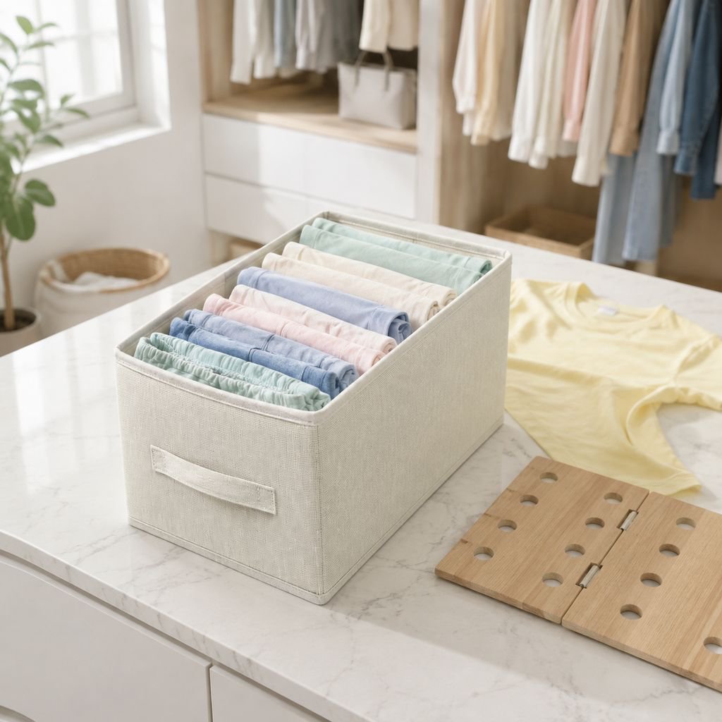 Extra Large Cotton and Linen Organizer Bin
