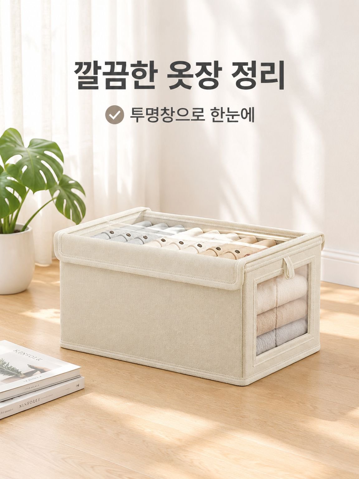 가정용 옷장 수납 박스 정리 케이스