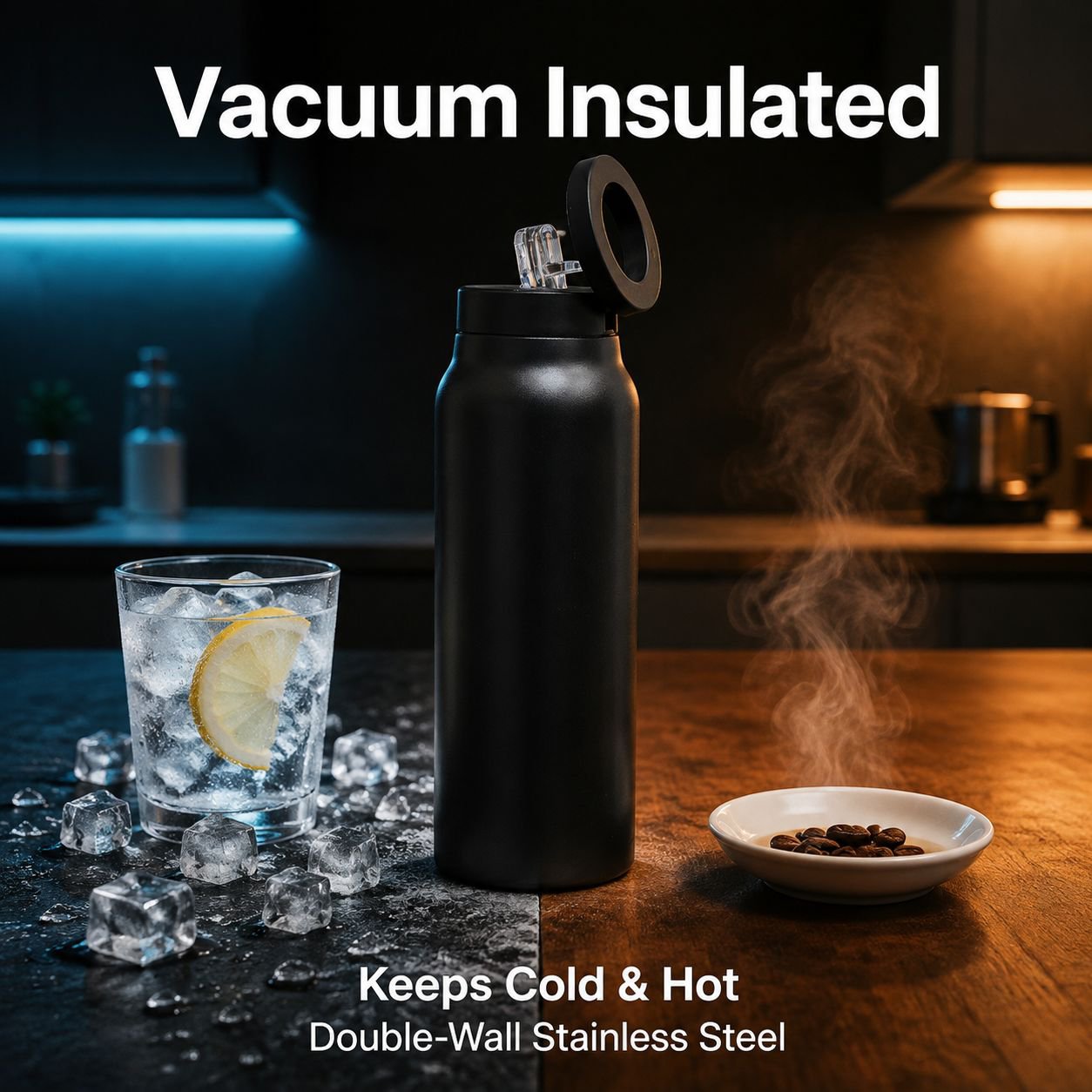 Multifunctional Magnetic Phone Stand Insulated Large Water Bottle