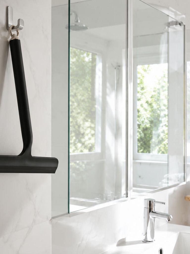 Window cleaning made simple with spray brush squeegee