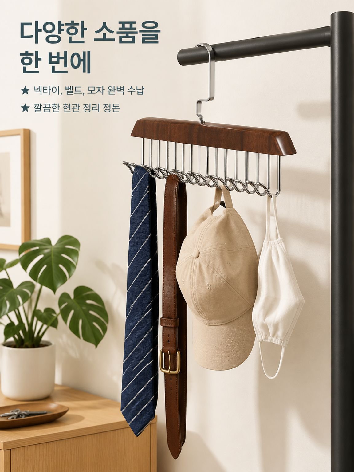 원목 8후크 옷걸이 