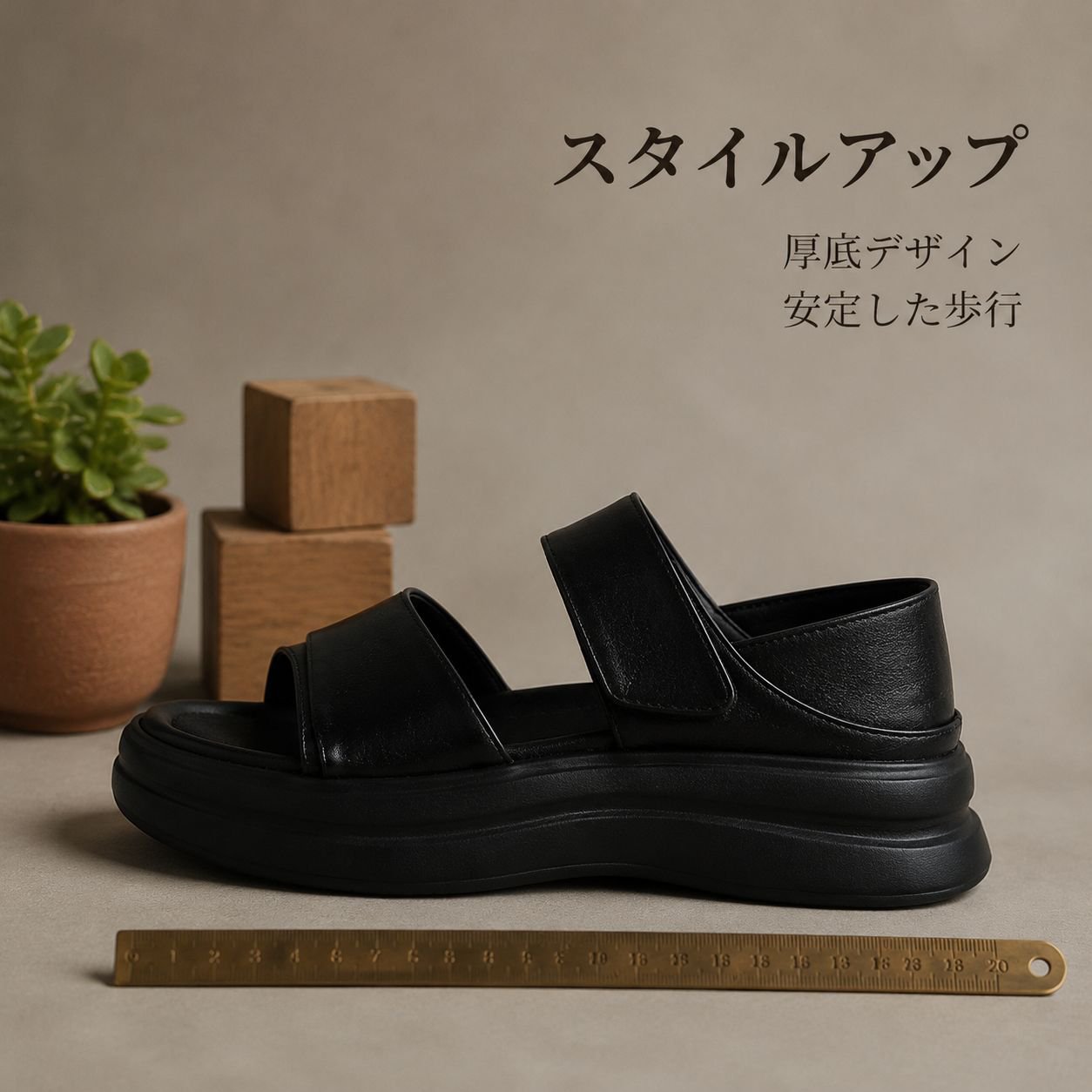 夏用アウトドア柔らかソールローマ風サンダル レディース かかと付き