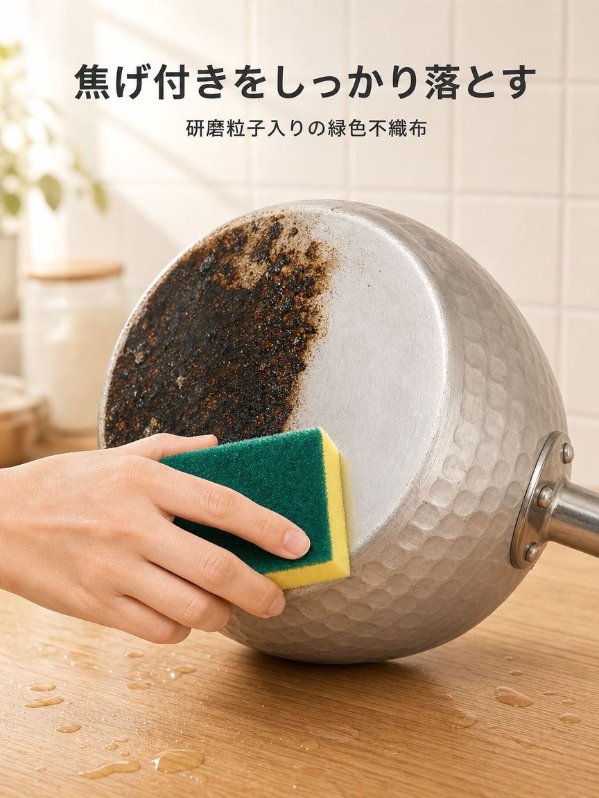 鍋に使用しているスポンジたわし
