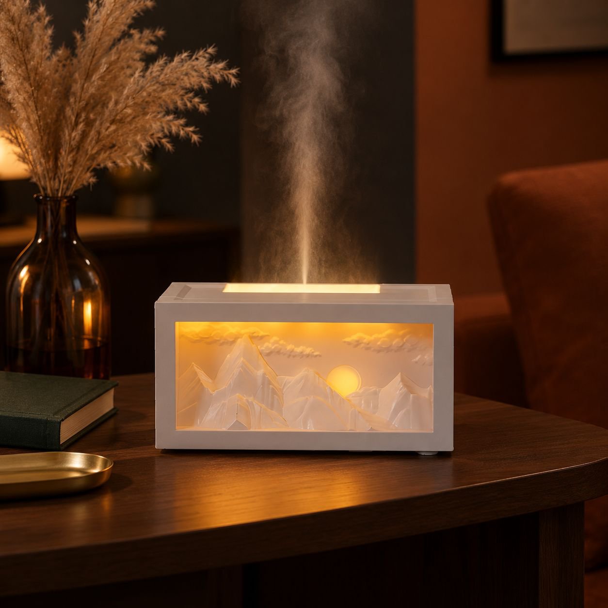 Humidificador Montaña Dorada al Amanecer