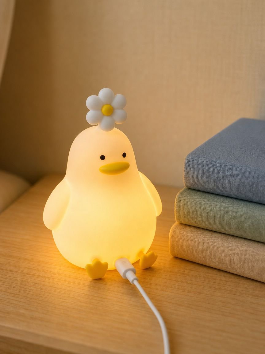 Eye-caring night lamp with easy touch controls