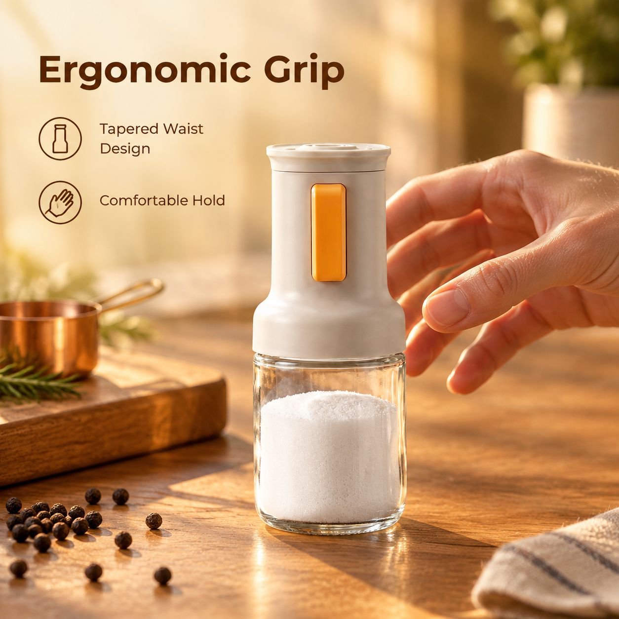 Quantitative Press-Type Salt Shaker Moisture-Proof Kitchen Seasoning Dispenser Bottle