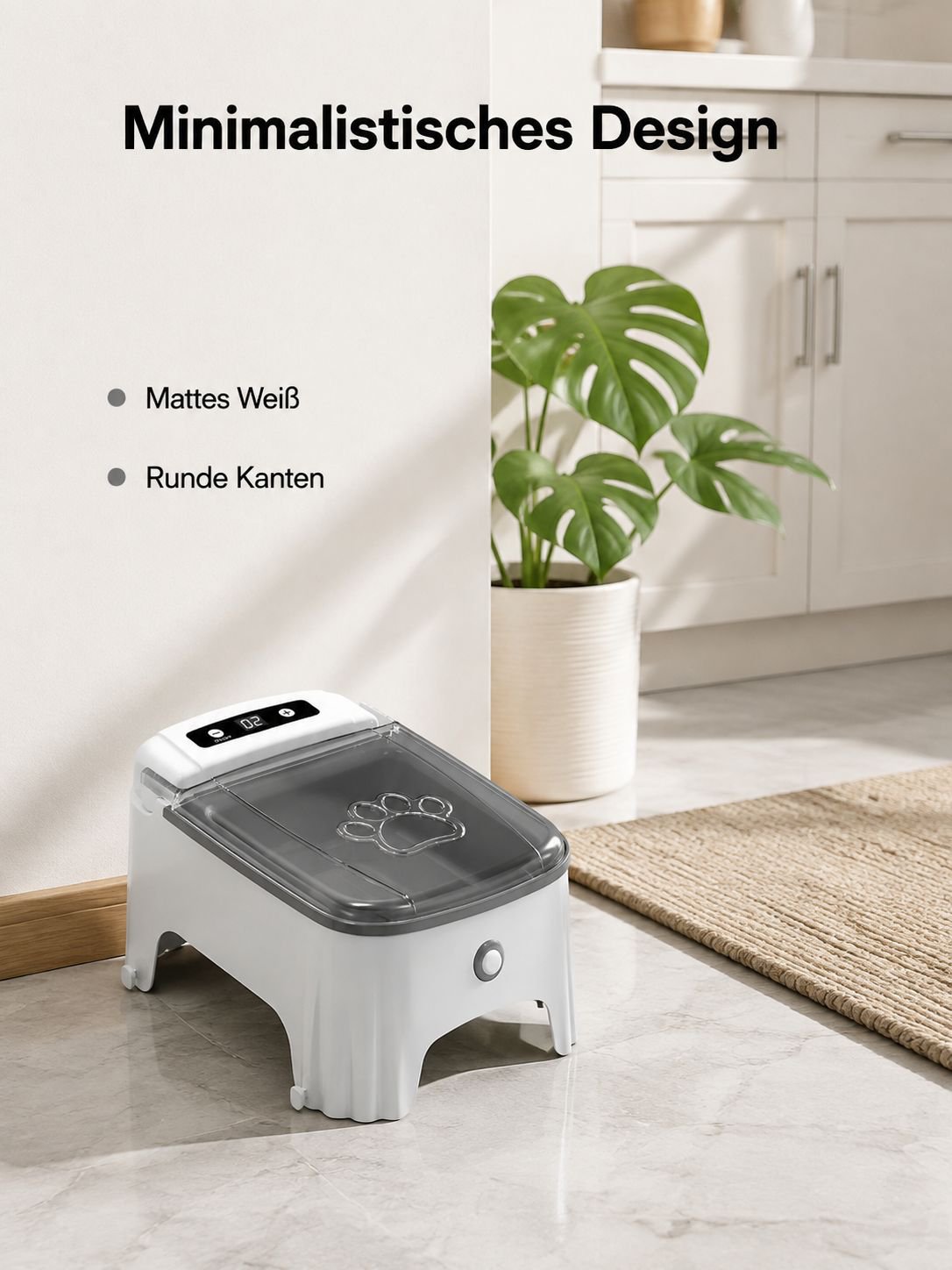 Automatischer Futterspender mit Sensor und Feuchtigkeitsschutz für Katzen und Hunde