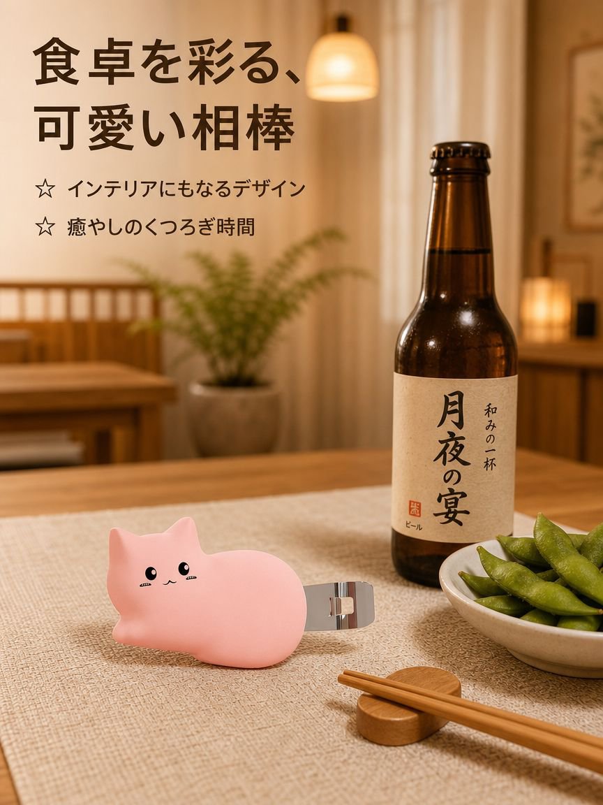 ステンレス製マグネット式栓抜き