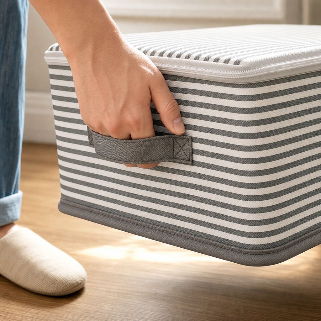 Collapsible Storage Box with Combination Lock for Home