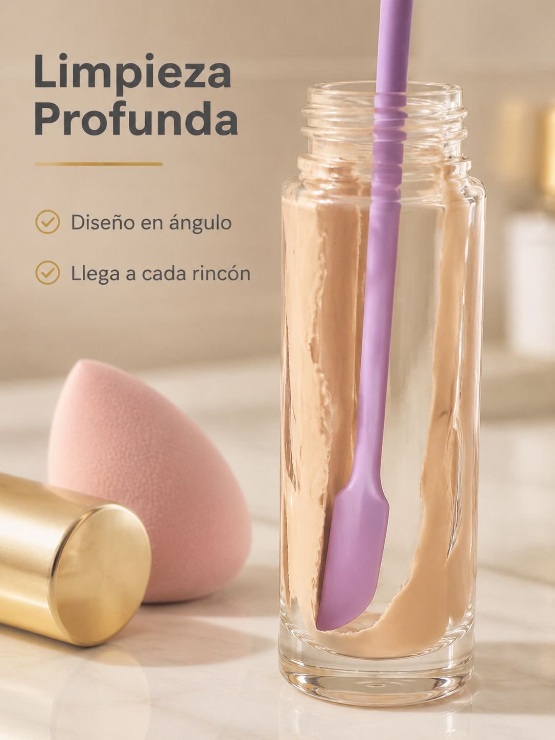 Cucharita mini de silicona para cremas, lociones y productos corporales