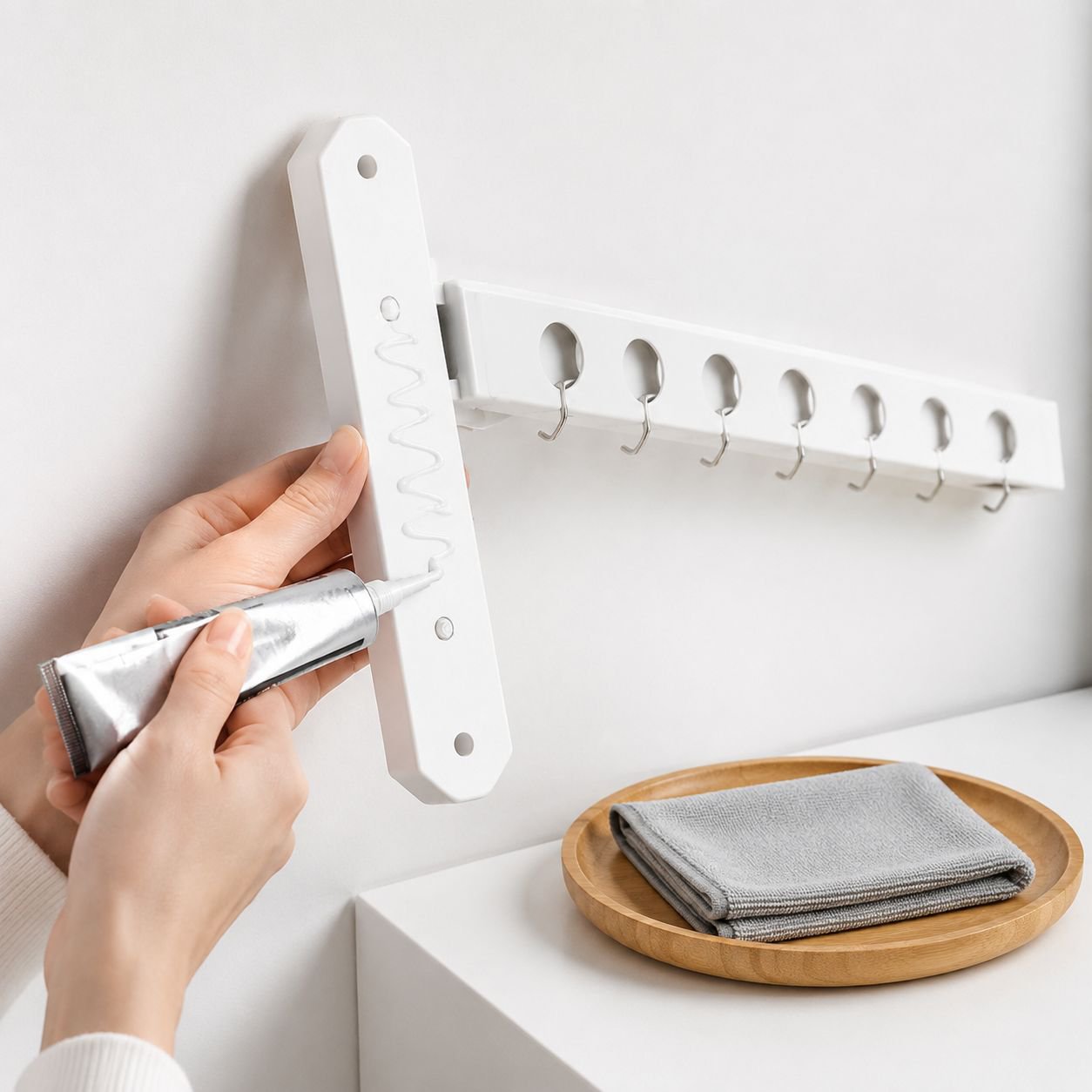 Foldable No-Installation Invisible Clothes Hanger for Balcony/Window
