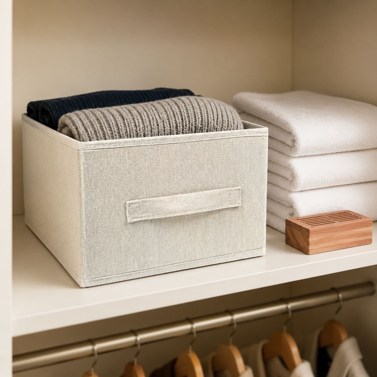 Breathable linen organizer for wardrobe
