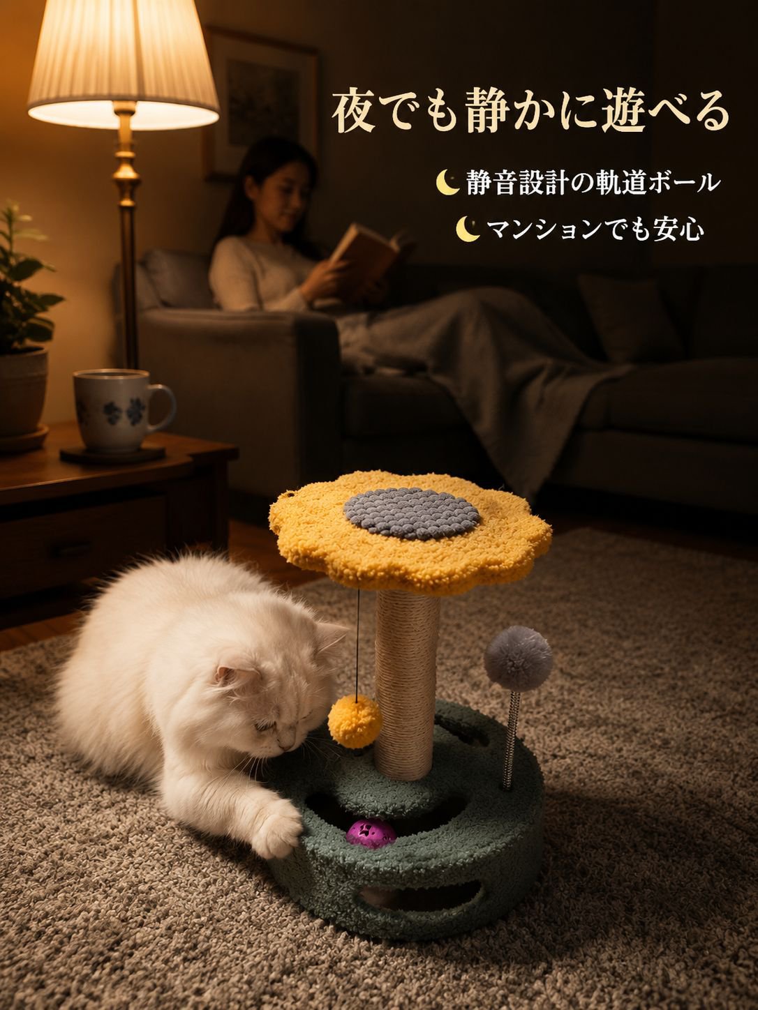 猫用回転盤タイプ爪とぎトイ