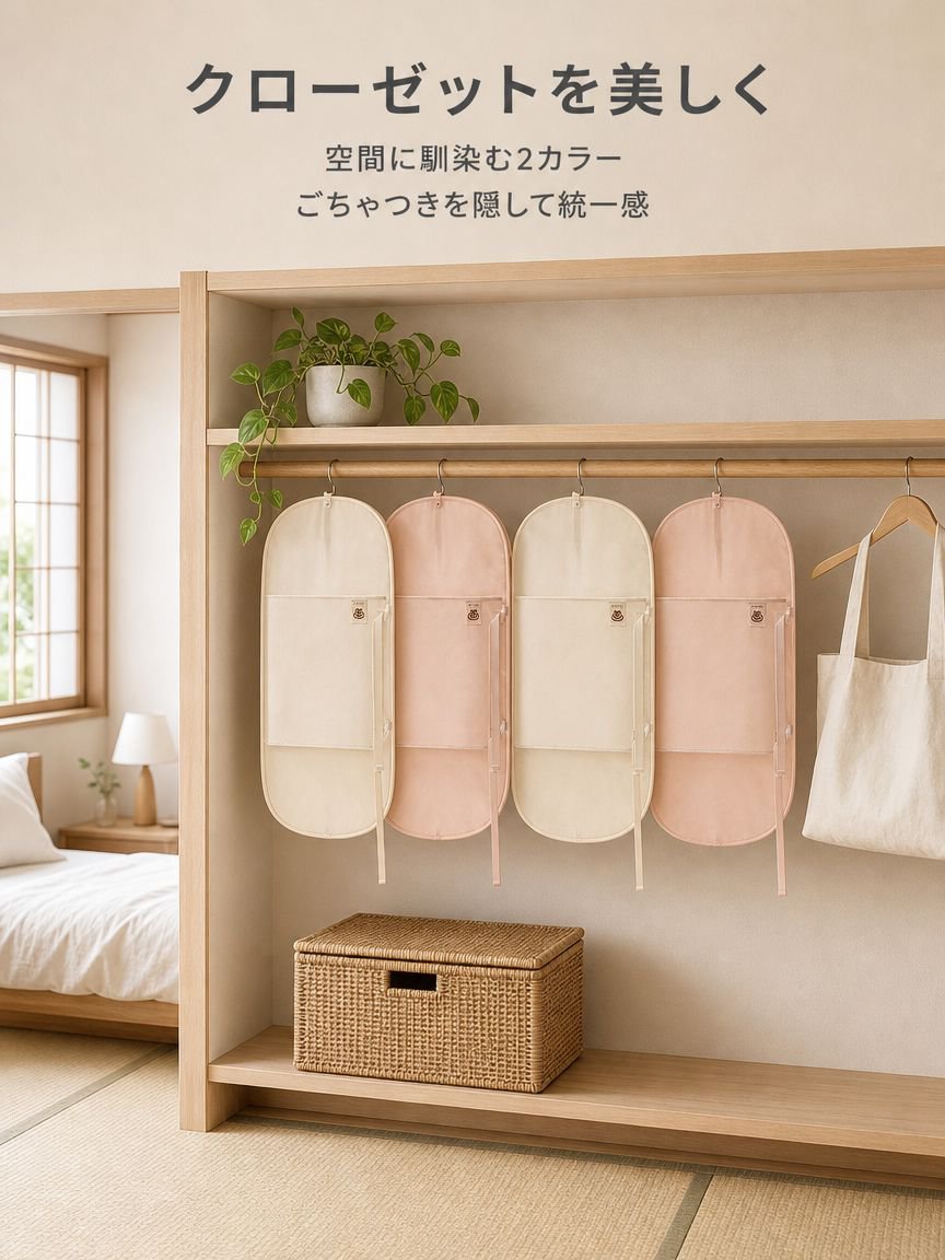 衣類収納用圧縮ダストカバー