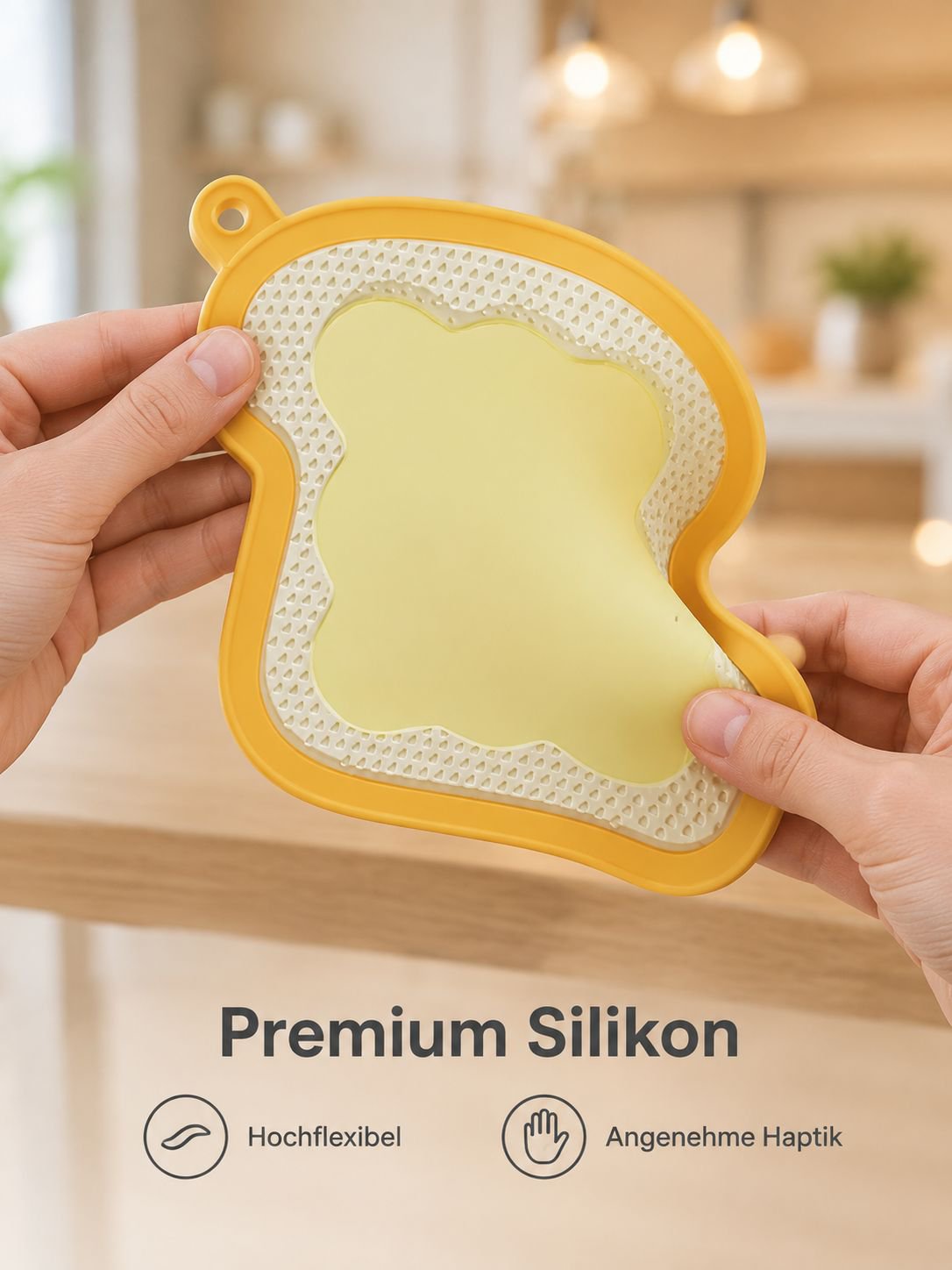 Toast Silikon Untersetzer 3-in-1 Schalen- und Tellerunterlage