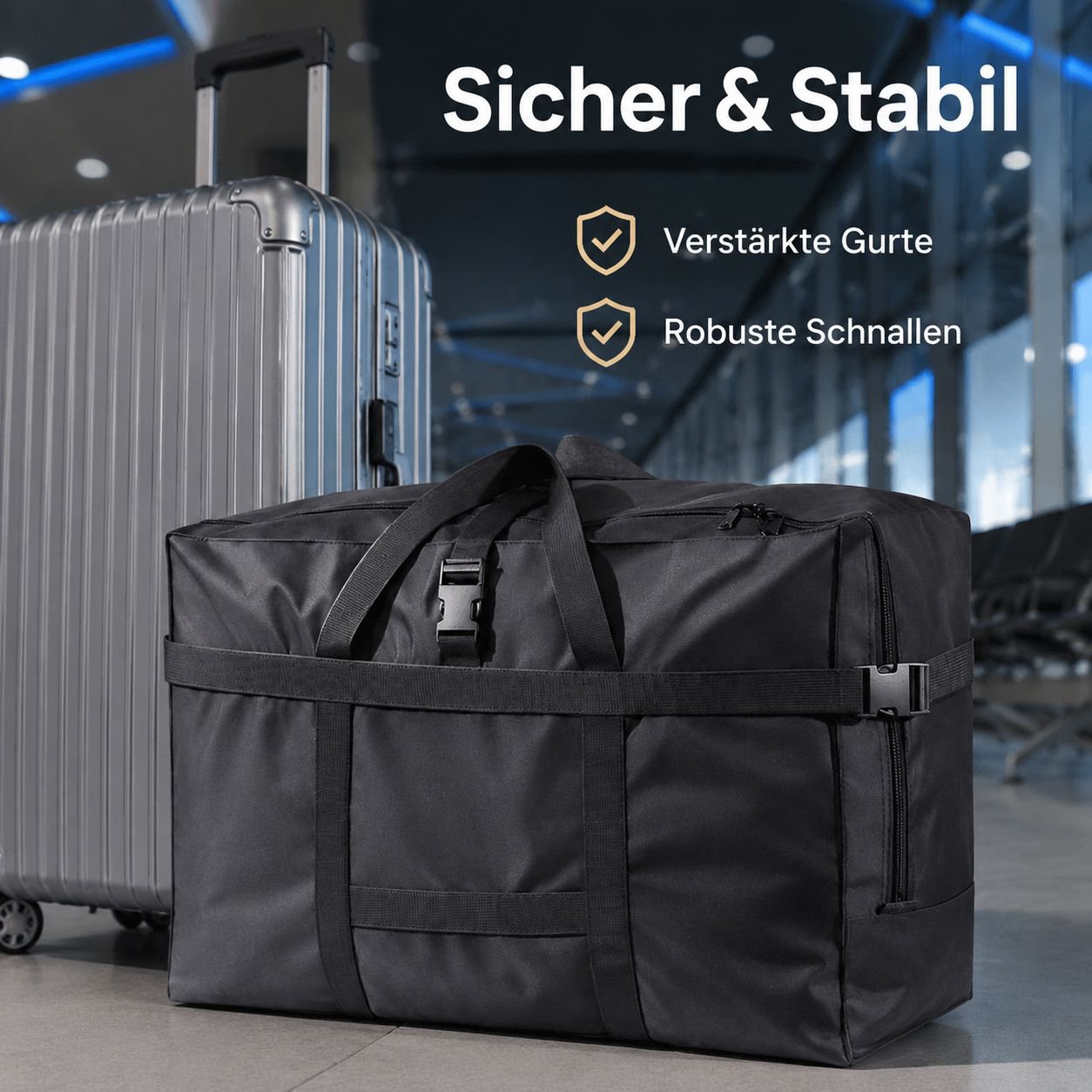 Große Reisetasche aus Oxford-Gewebe