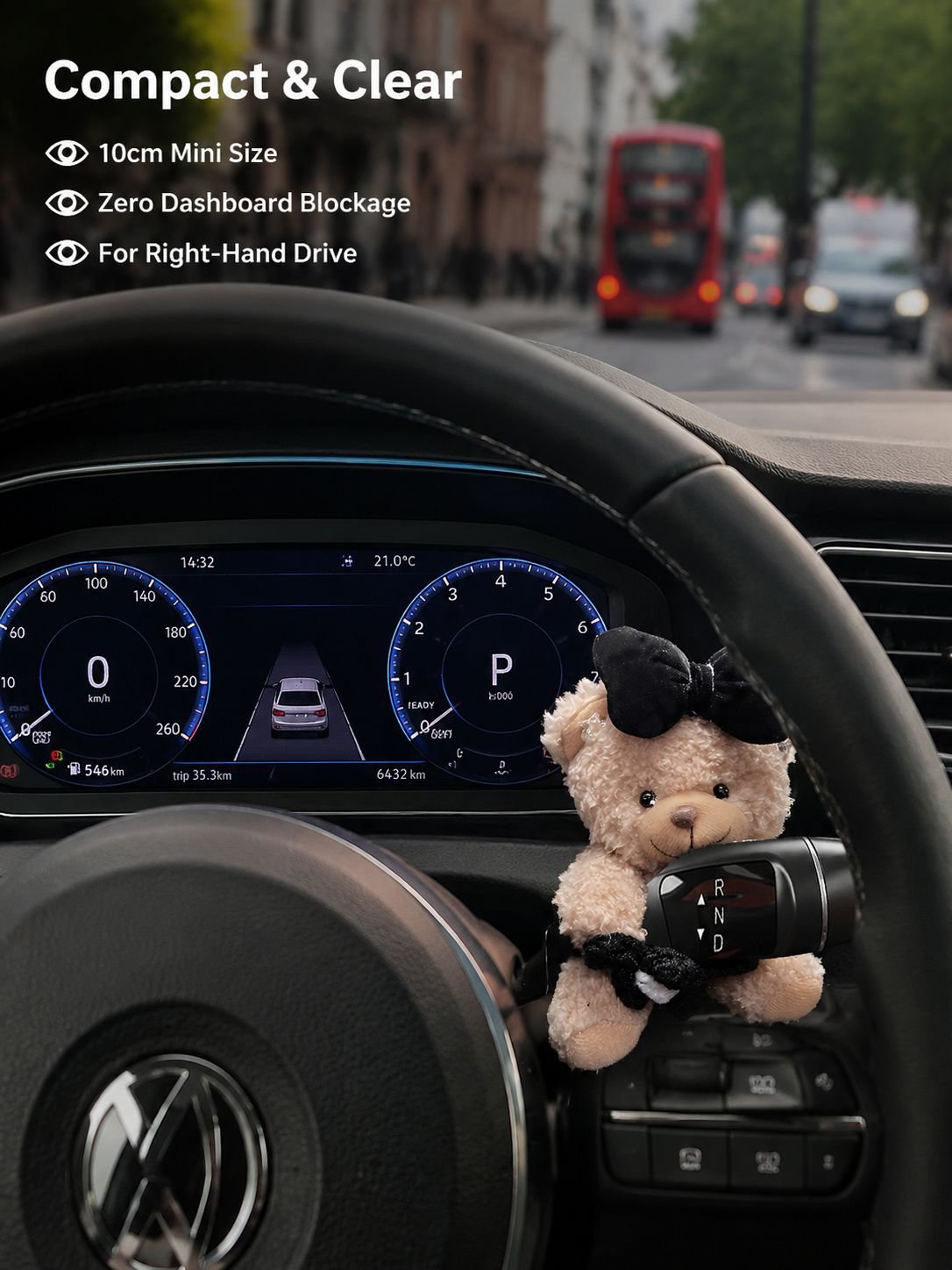 Cute bear-shaped gear shift lever steering wheel decoration