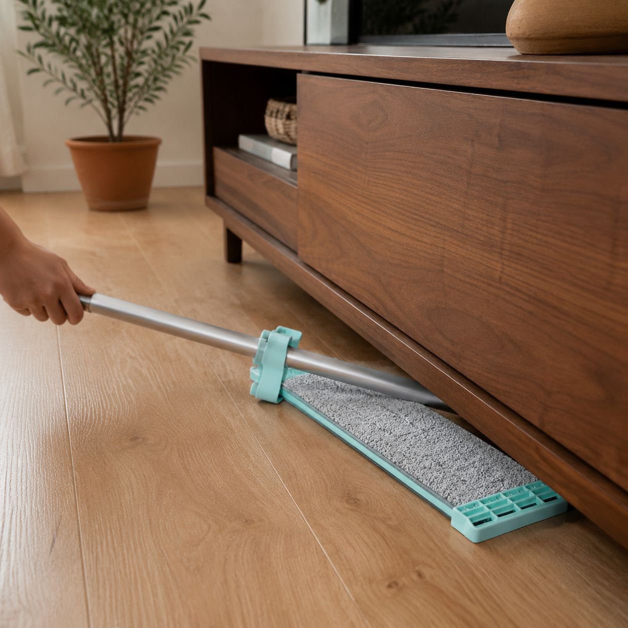 Wooden Floor Mop Strong And Durable Microfiber Material