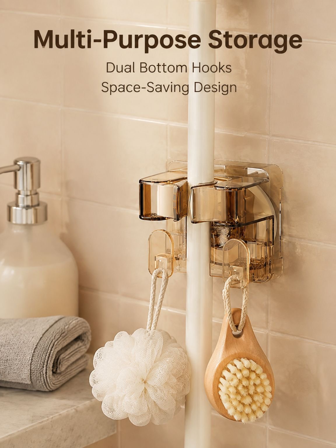 No-Drill Suction Multi-Functional Mop Hook
