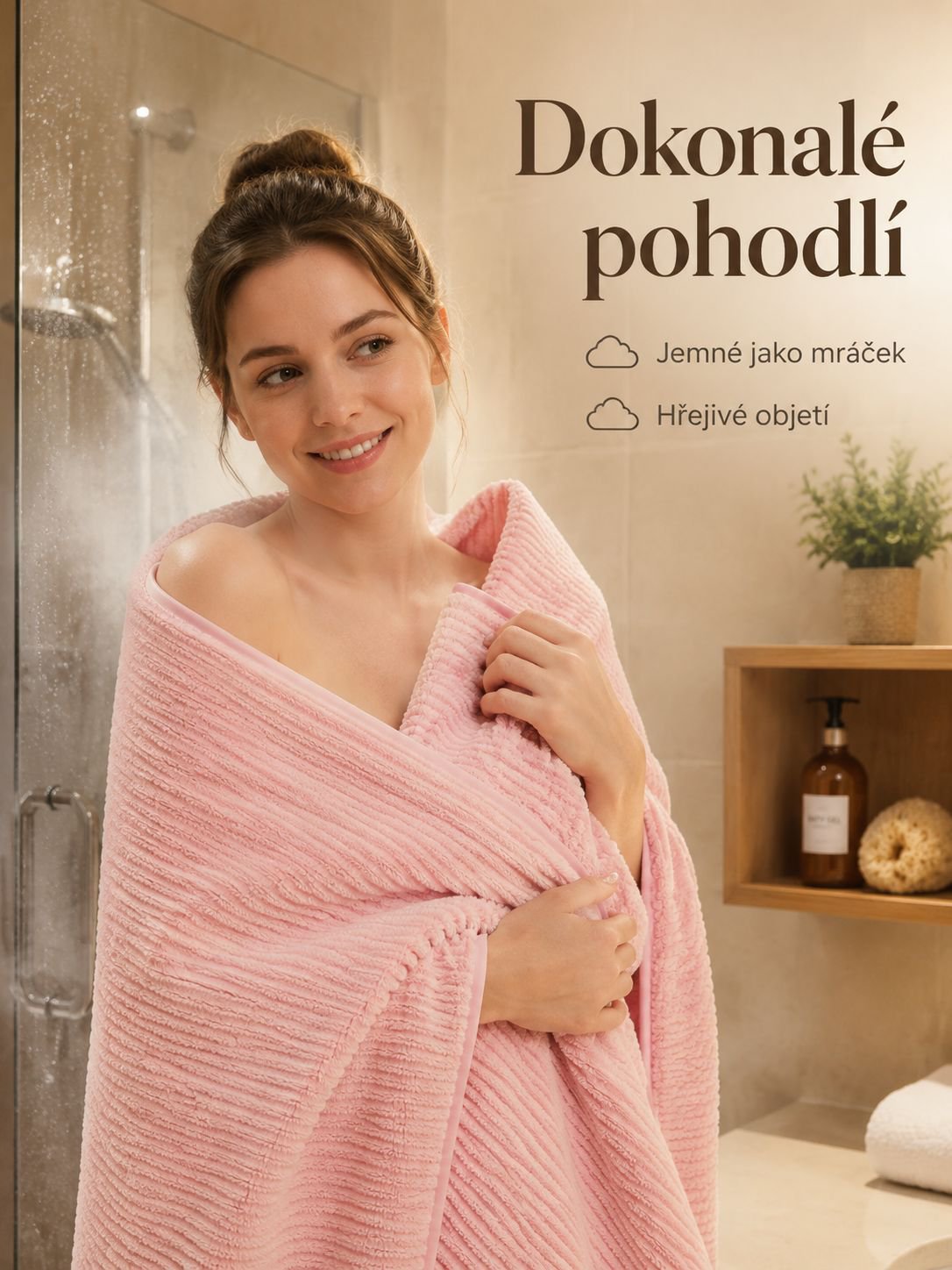 Měkký a rychleschnoucí ručník z korálového fleecu