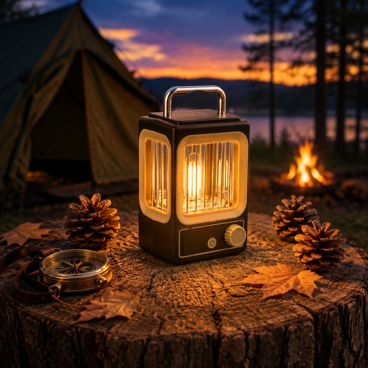 Multifunctional Solar Hanging Work Light for Garden and Camping