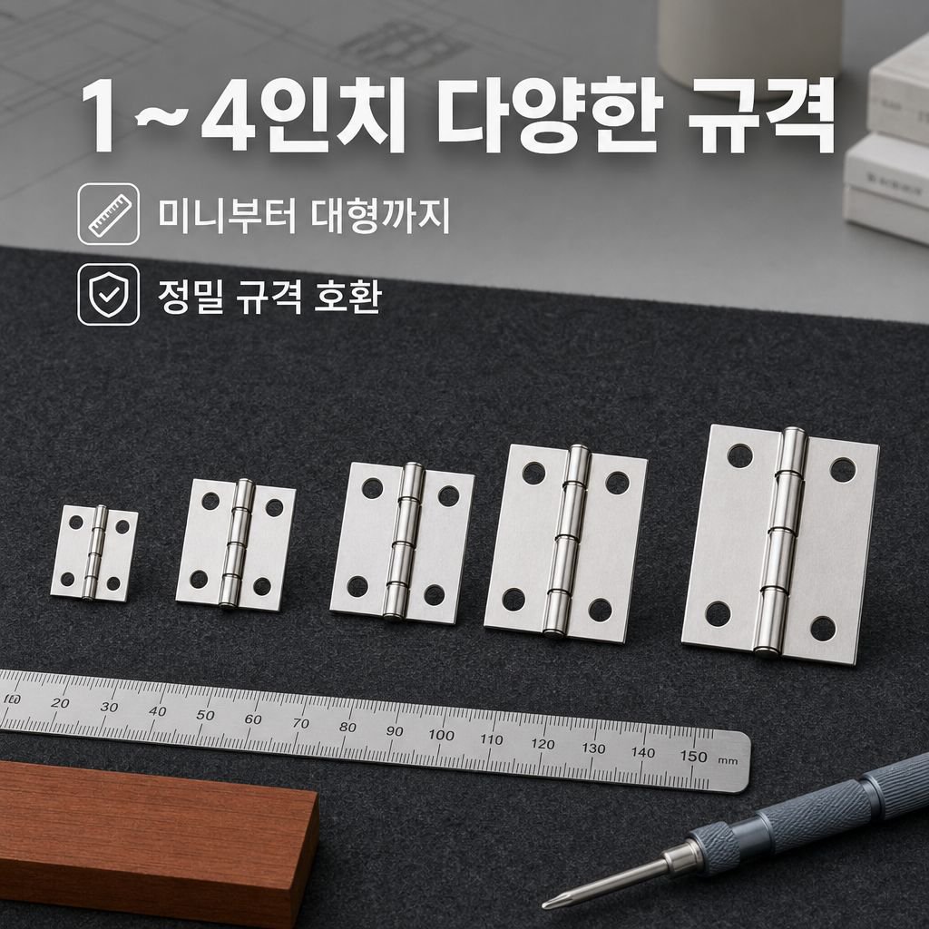 스테인리스 평경첩 창호 도어 1인치 1.5인치 2인치 3인치 4인치 목함 미니 경첩