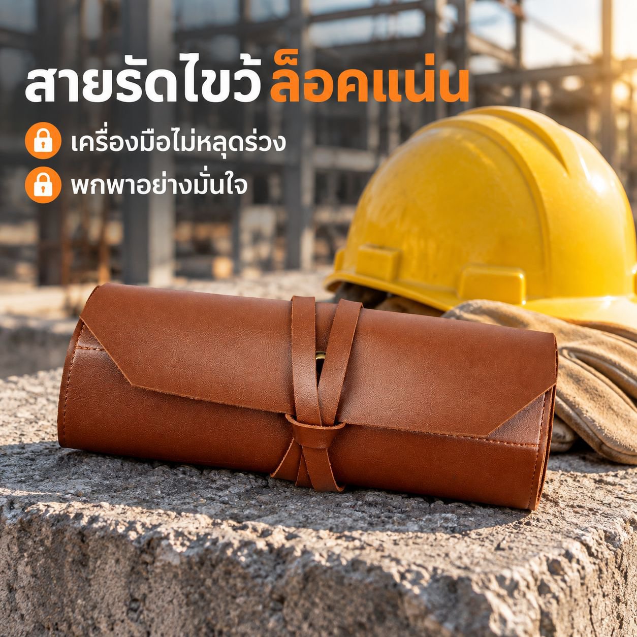 กระเป๋าหนังสำหรับจัดเก็บเครื่องมือช่างไม้และช่างไฟฟ้า