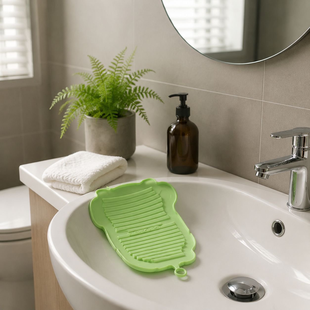 Easy to clean silicone cutting board and washboard combo
