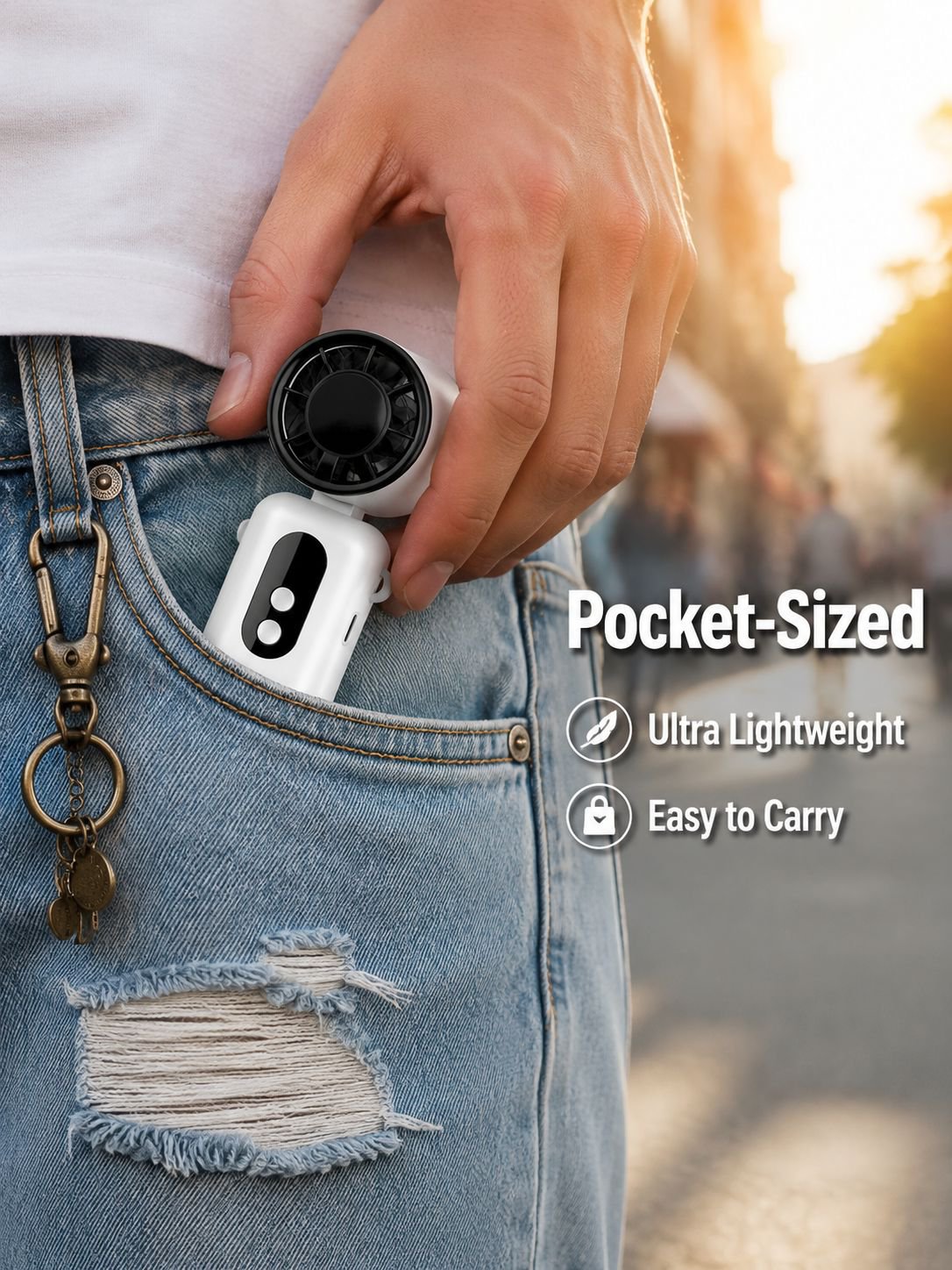 High-speed Cooling Mini Fan, Portable Handheld Neck Fan for Outdoor