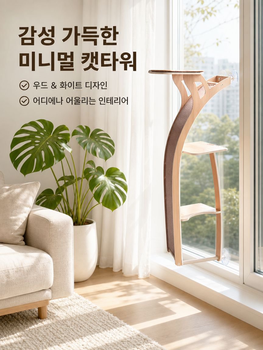 유리 흡착식 캣타워