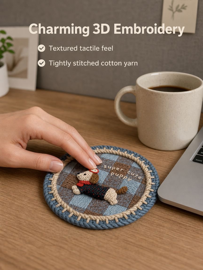 Decorative table coaster with heat-resistant feature