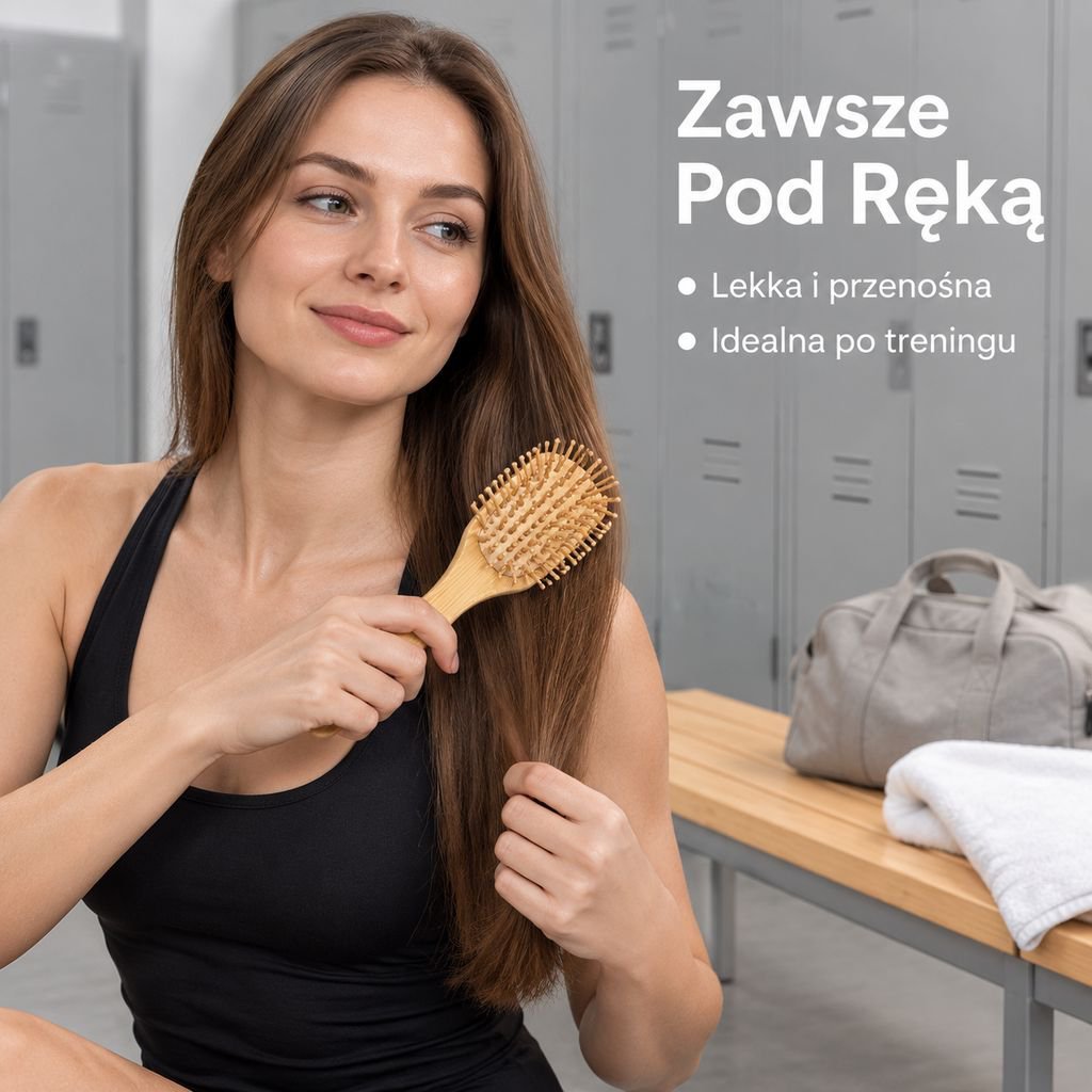 Grzebień do włosów bambusowy