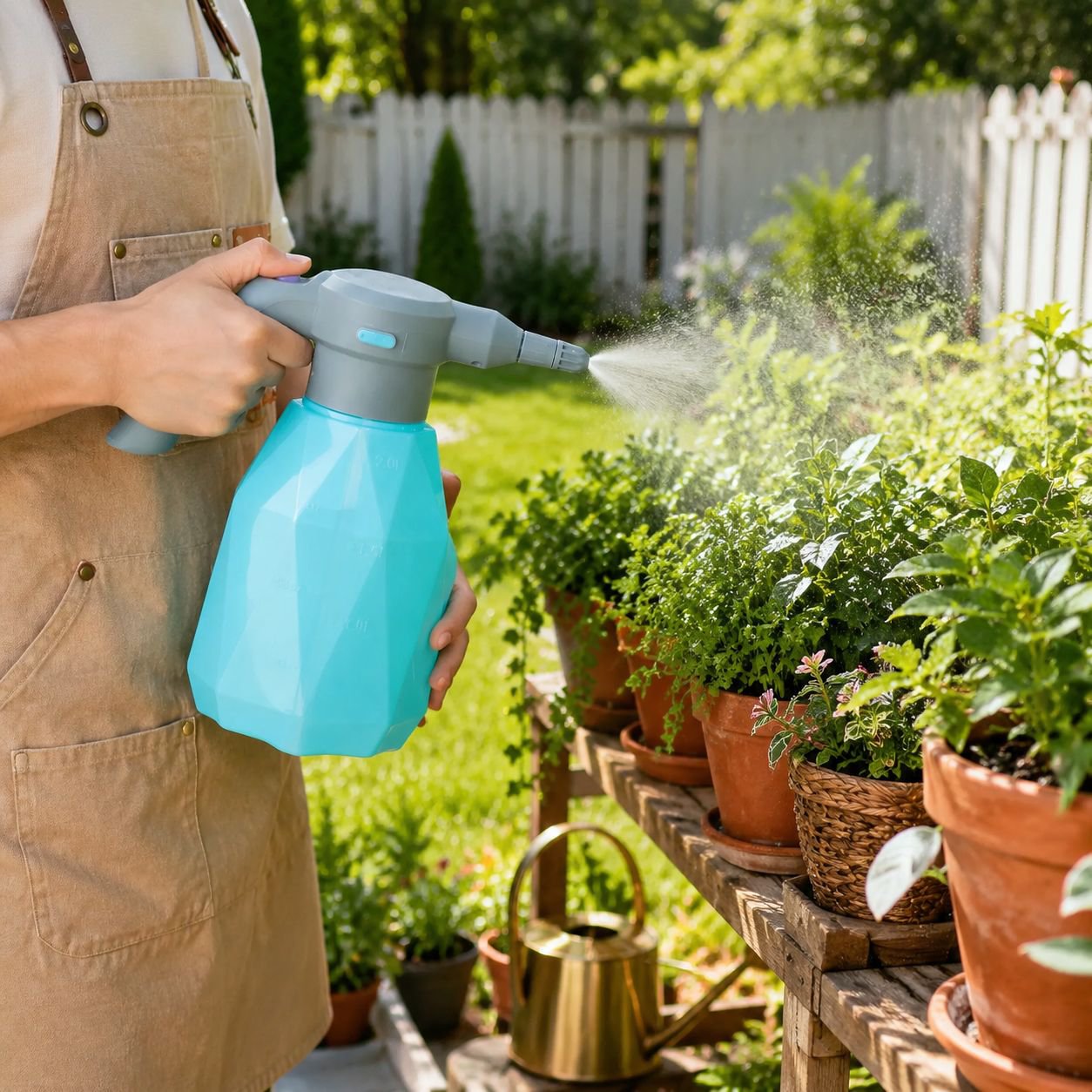 Multi-functional gardening spray bottle for indoor plants