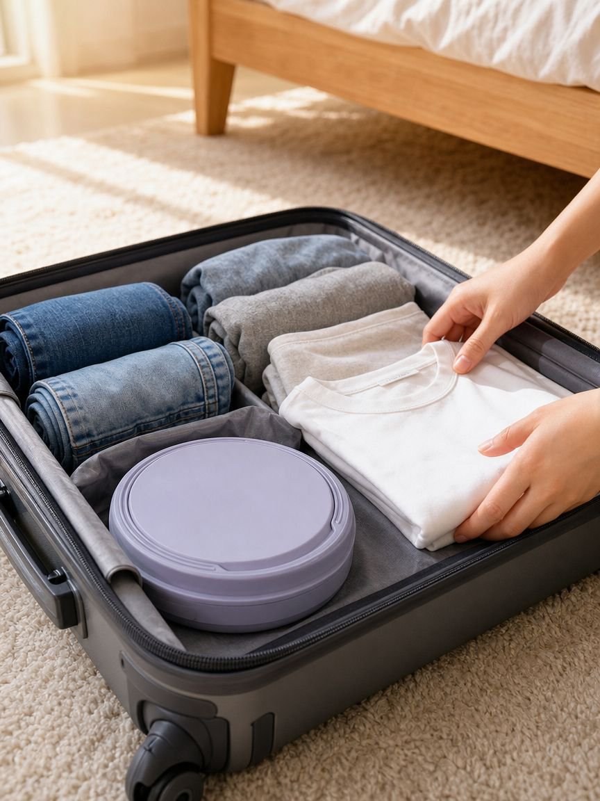 Easy-to-use mini washing machine for fast laundry