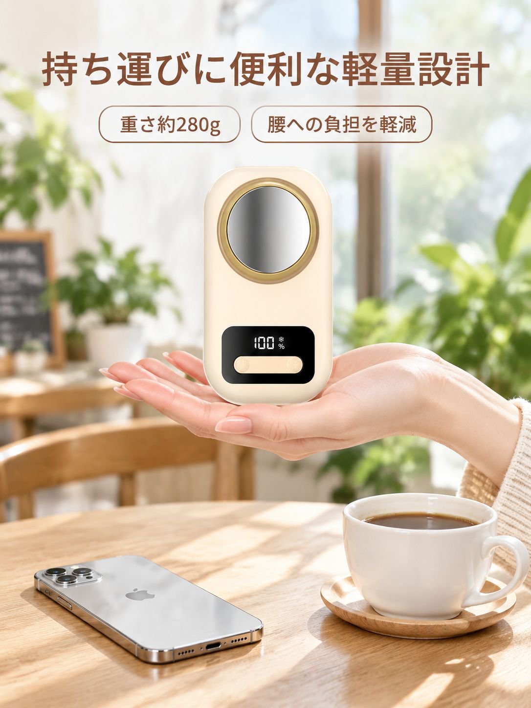 携帯型冷却アイスパックウエストファン